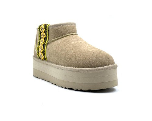 UGG CLASSIC ULTRA MINI BRAID PLATFORM SAND