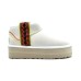 UGG CLASSIC ULTRA MINI BRAID PLATFORM WHITE