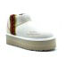 UGG CLASSIC ULTRA MINI BRAID PLATFORM WHITE