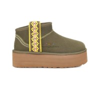 UGG CLASSIC ULTRA MINI BRAID PLATFORM BURT OLIVE