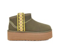 UGG CLASSIC ULTRA MINI BRAID PLATFORM BURT OLIVE