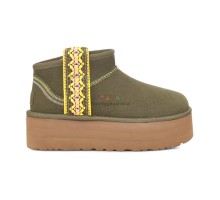 UGG CLASSIC ULTRA MINI BRAID PLATFORM BURT OLIVE