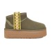 UGG CLASSIC ULTRA MINI BRAID PLATFORM BURT OLIVE