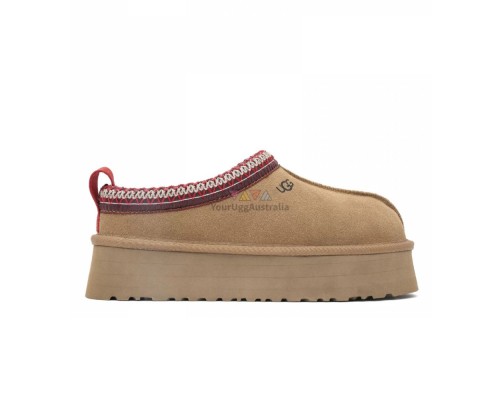 UGG WOMEN'S TASMAN TAZZ PLATFORM CHESTNUT