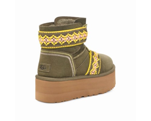 UGG WOMEN MINI II BRAID PLAT KHAKI