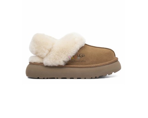 UGG SLIPPERS DISQUETTE  CHESTNUT