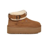 UGG ULTRA MINI BELTED ROLLER CHESTNUT