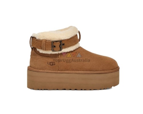 UGG ULTRA MINI BELTED ROLLER CHESTNUT