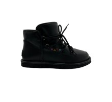 UGG LODGE MINI LEATHER BLACK