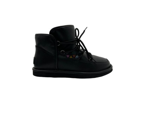 UGG LODGE MINI LEATHER BLACK