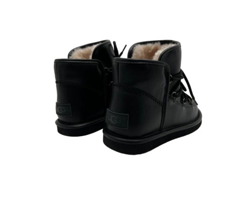 UGG LODGE MINI LEATHER BLACK