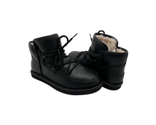 UGG LODGE MINI LEATHER BLACK