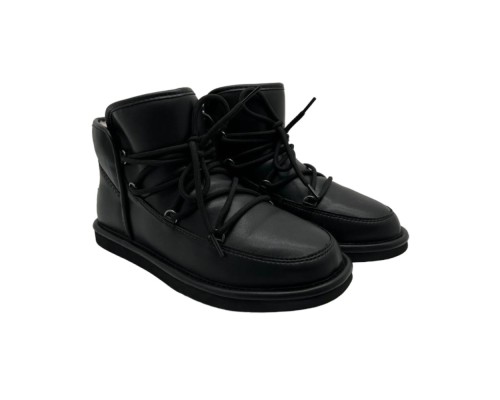 UGG LODGE MINI LEATHER BLACK