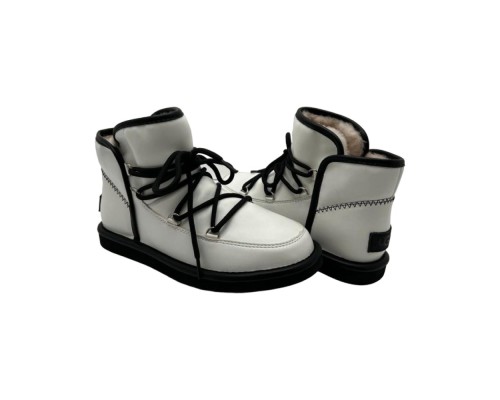 UGG LODGE MINI II LEATHER WHITE
