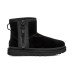 UGG CLASSIC MINI ZIPPER TAPE LOGO BLACK