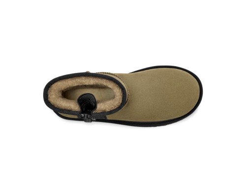 UGG CLASSIC MINI ZIPPER TAPE BURNT OLIVE
