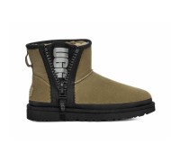 UGG CLASSIC MINI ZIPPER TAPE BURNT OLIVE