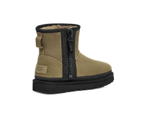 UGG CLASSIC MINI ZIPPER TAPE BURNT OLIVE