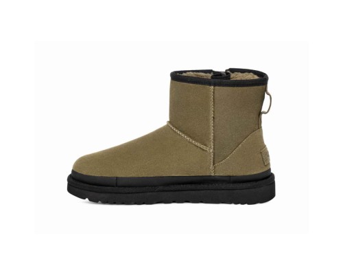 UGG CLASSIC MINI ZIPPER TAPE BURNT OLIVE