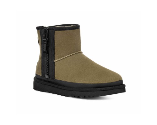 UGG CLASSIC MINI ZIPPER TAPE BURNT OLIVE
