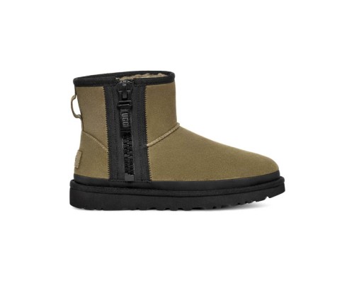 UGG CLASSIC MINI ZIPPER TAPE BURNT OLIVE