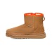 UGG CLASSIC MINI ZIPPER TAPE LOGO CHESTNUT