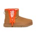 UGG CLASSIC MINI ZIPPER TAPE LOGO CHESTNUT