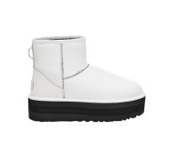 CLASSIC MINI PLATFORM WHITE LEATER/BLACK