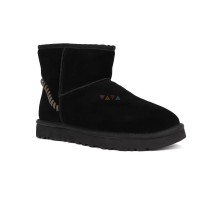 UGG CLASSIC MINI DECO SUEDE BOOT MEN'S BLACK