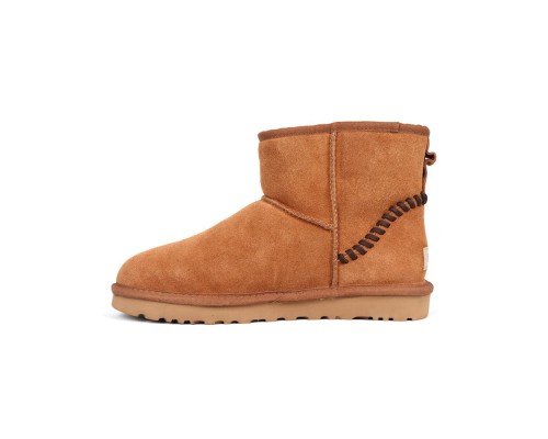 UGG CLASSIC MINI DECO SUEDE BOOT MEN'S CHESTNUT