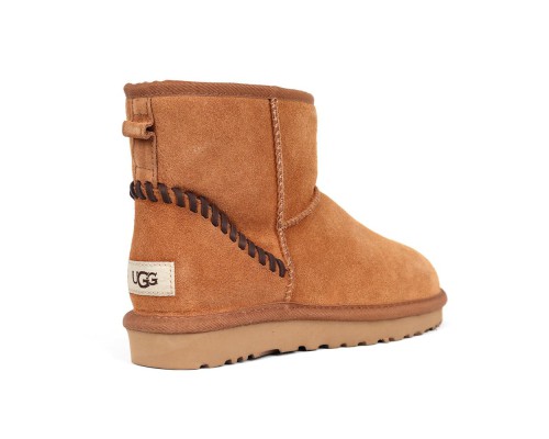 UGG CLASSIC MINI DECO SUEDE BOOT MEN'S CHESTNUT
