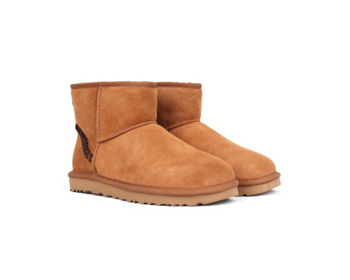 UGG CLASSIC MINI DECO SUEDE BOOT MEN'S CHESTNUT