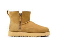 UGG CLASSIC ZIP MINI SUEDE BOOT CHESTNUT