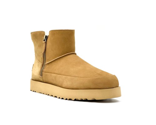 UGG CLASSIC ZIP MINI SUEDE BOOT CHESTNUT