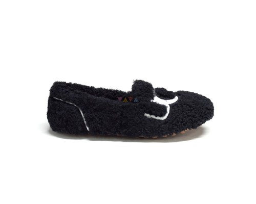 UGG WOMEN'S HAILEY FLAFF LOFER BLACK