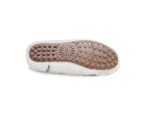 UGG WOMEN'S HAILEY FLAFF LOFER WHITE