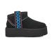 UGG CLASSIC ULTRA MINI BRAID PLATFORM BLACK