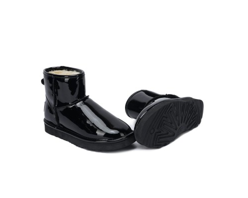 UGG JIMMY CHOO MINI PATENT II BLACK