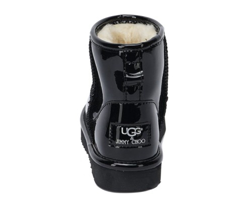 UGG JIMMY CHOO MINI PATENT II BLACK