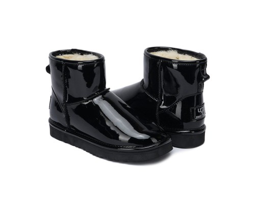 UGG JIMMY CHOO MINI PATENT II BLACK