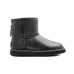 UGG CLASSIC ONE ZIP MINI LEATHER BLACK