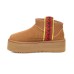 UGG CLASSIC ULTRA MINI BRAID PLATFORM CHESTNUT