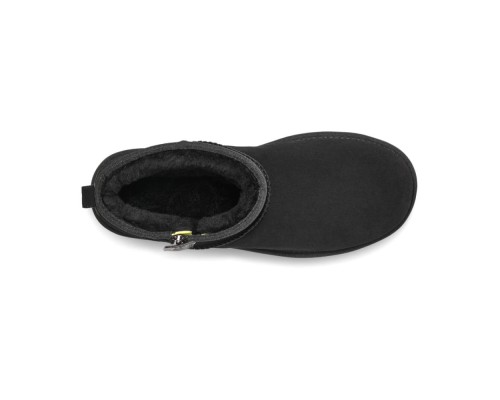 UGG WOMEN'S ULTRA MINI BLACK ZIP