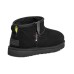 UGG WOMEN'S ULTRA MINI BLACK ZIP