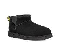 UGG MEN'S CLASSIC ULTRA MINI BLACK ZIP