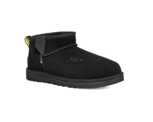 UGG MEN'S CLASSIC ULTRA MINI BLACK ZIP