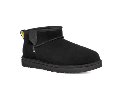 UGG WOMEN'S ULTRA MINI BLACK ZIP