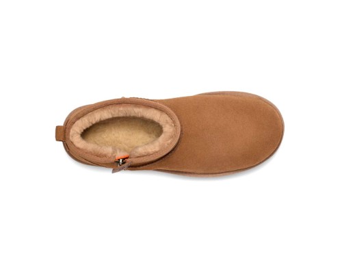 UGG WOMEN'S ULTRA MINI CHESTNUT ZIP