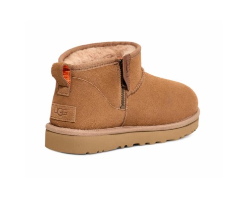 UGG WOMEN'S ULTRA MINI CHESTNUT ZIP