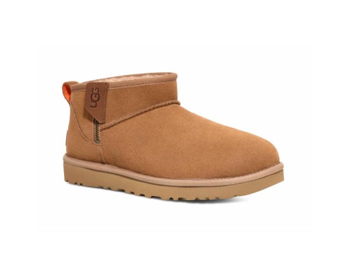 UGG WOMEN'S ULTRA MINI CHESTNUT ZIP